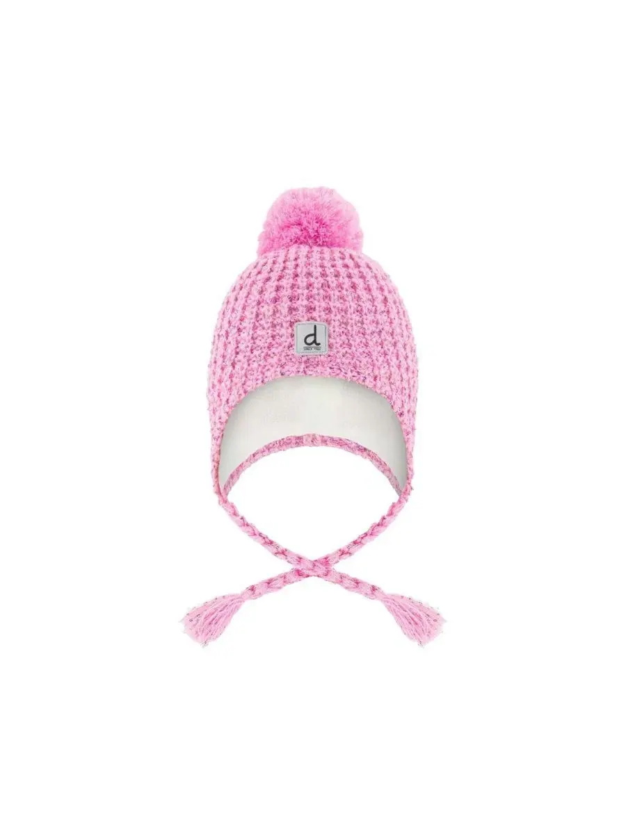 Детская зимняя вязаная шапка с помпоном, модель Peruvian Knit Deux par Deux