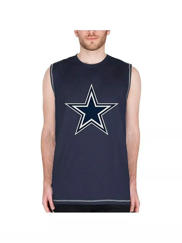 Мужская темно-синяя майка-топ Dallas Cowboys Muscle New Era