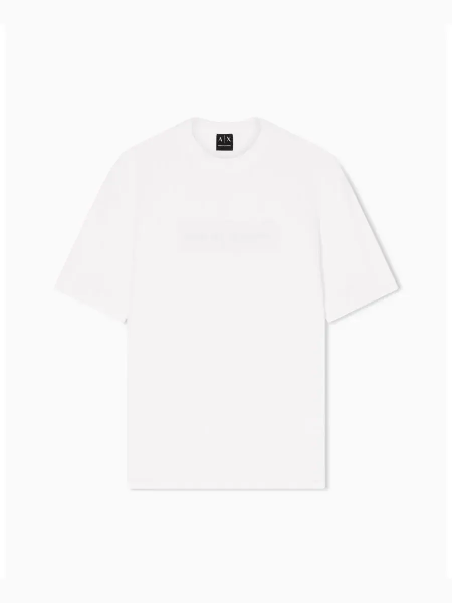 A|X Armani Exchange Мужской белый свитер с коротким рукавом, многослойный — изображение 2 из 5, бежевый