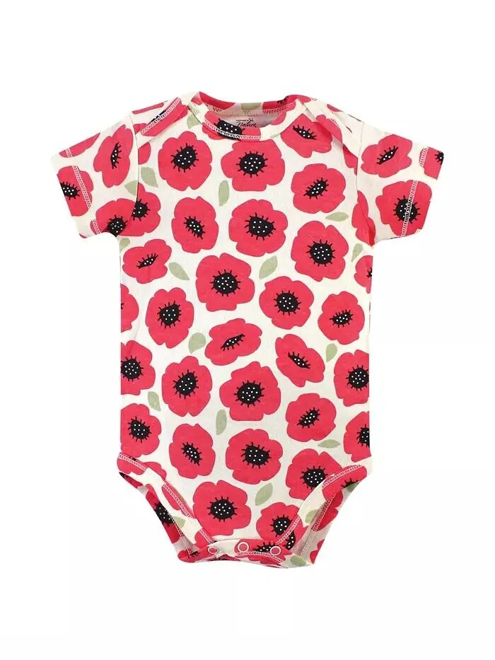 Боди для девочек из органического хлопка, 5 шт., цвет Poppy Touched by Nature — изображение 3 из 6