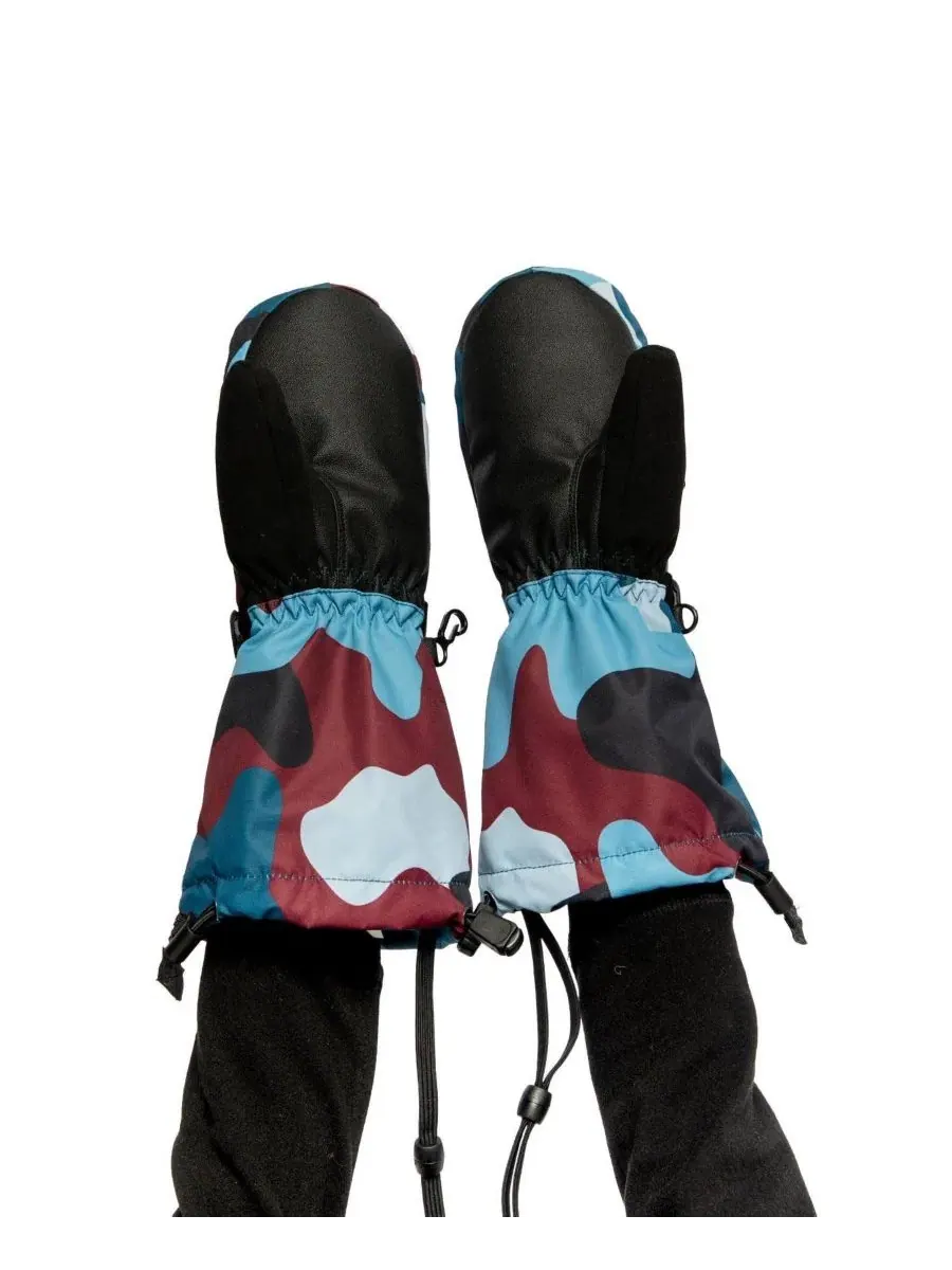 Детские зимние варежки Teknik Winter Mittens Camouflage Deux par Deux — изображение 3 из 7, синий красный