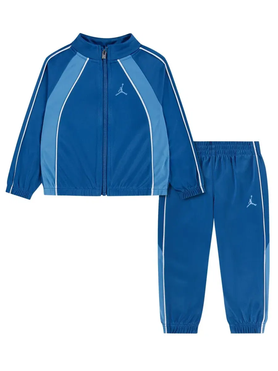 Детский спортивный костюм с цветовыми вставками и отделкой кантом, Long-Sleeve Jacket and Pants