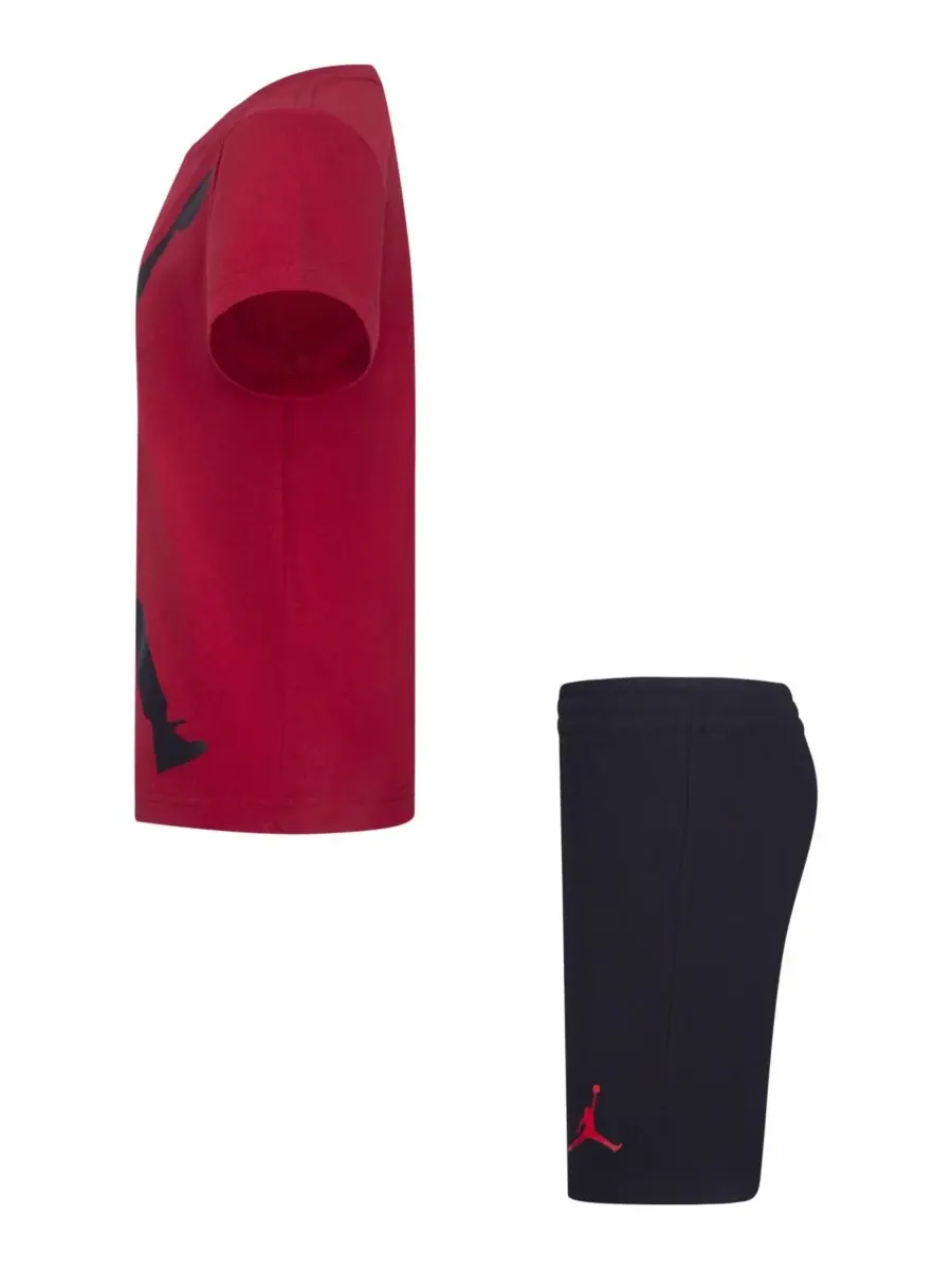 Детский комплект из футболки и шорт Jumbo Jumpman (4-7 лет), 2 предмета Jordan — изображение 3 из 6, черный/красный