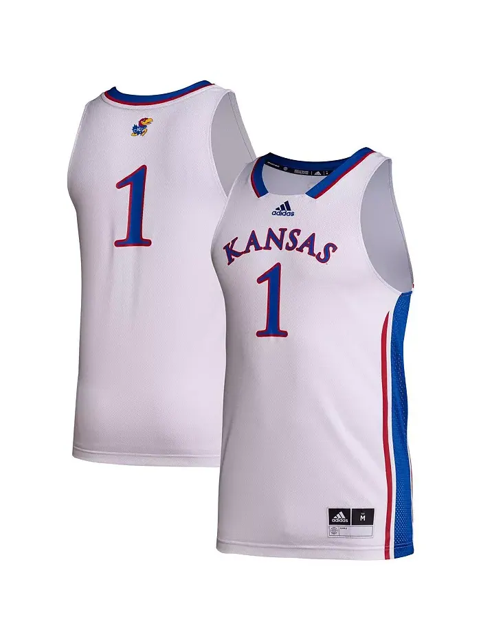 Мужская майка Swingman №1 команды Kansas Jayhawks adidas
