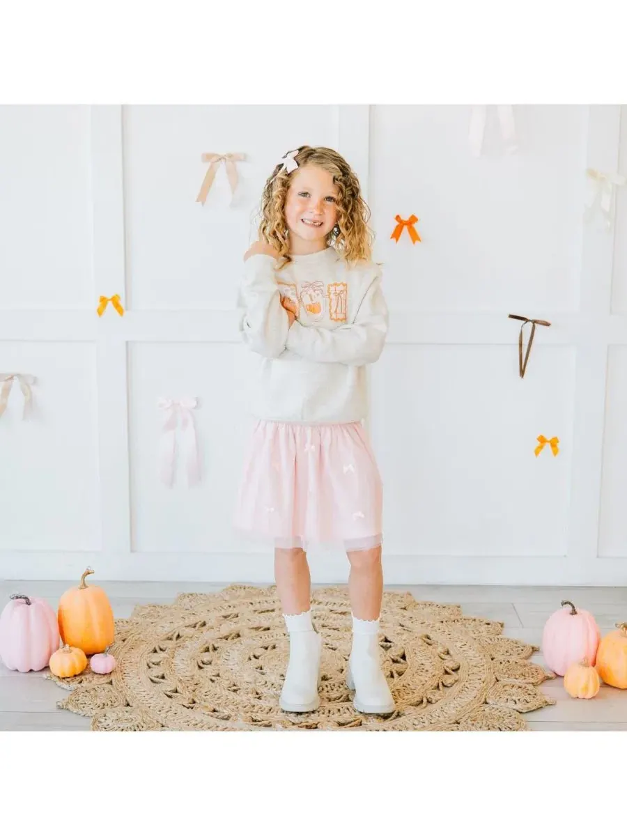 Свитшот с принтом Pumpkin Cameo Sweet Wink — изображение 2 из 5, серый