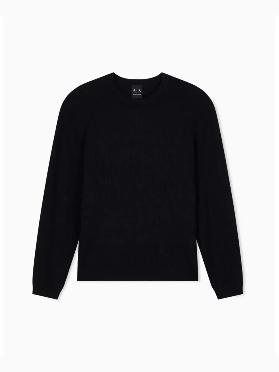 Свитер с длинным рукавом, с принтом, модель All Over Logo A|X Armani Exchange
