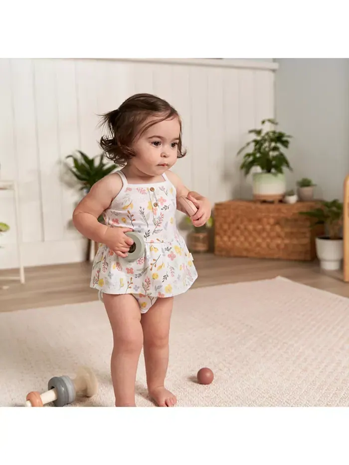 Комплект из 4 боди без рукавов для девочек Gerber — изображение 4 из 8, белый