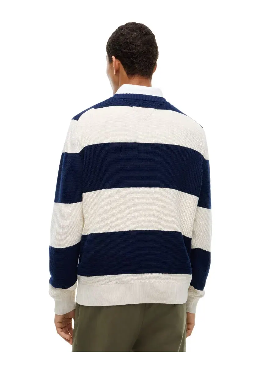 Свитер из ваффли с графичным принтом, модель Waffle Cotton Graphic Tommy Hilfiger — изображение 4 из 4