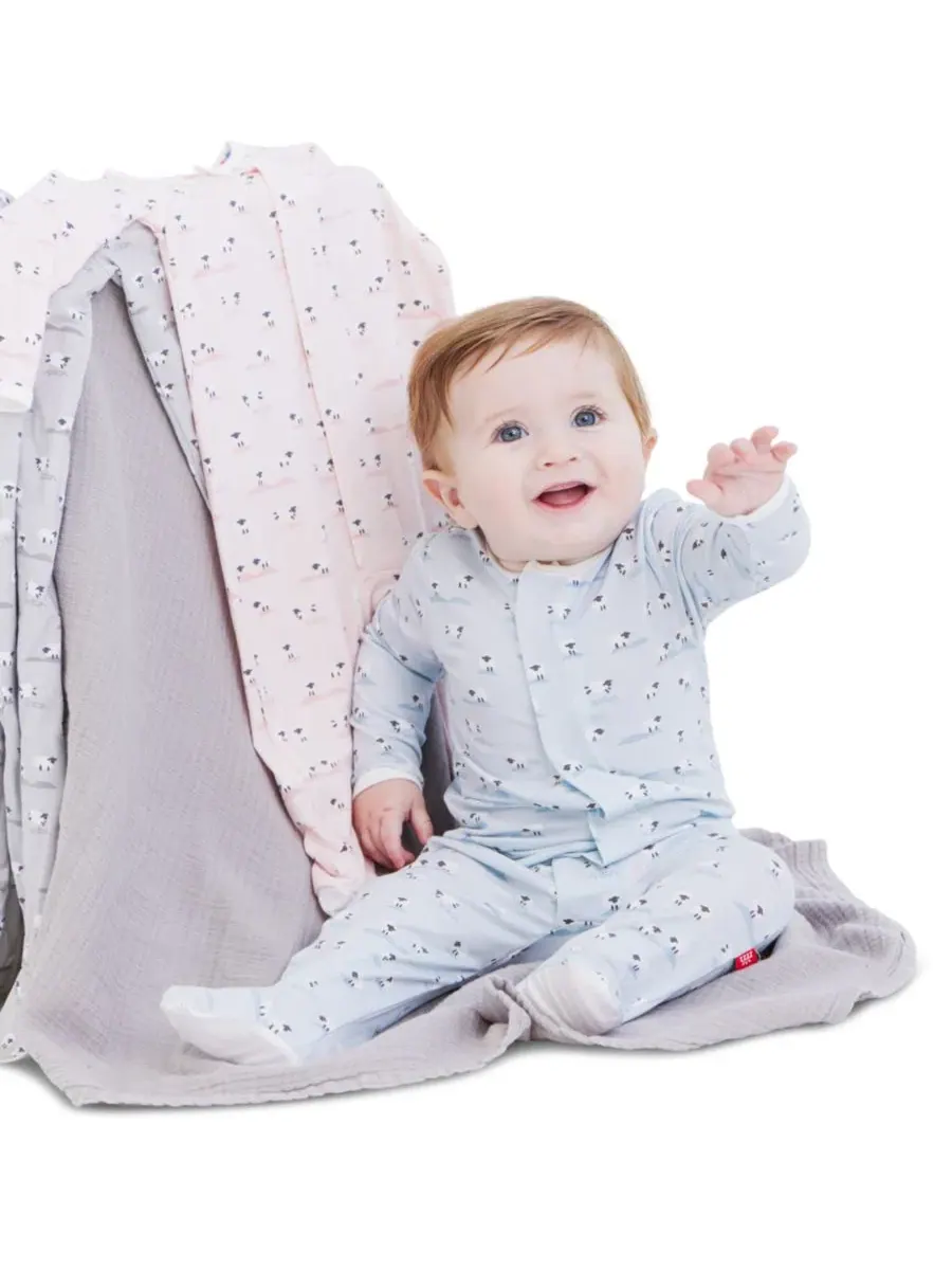 Боди-комбинезон с длинным рукавом Baa Baa Baby Magnetic Me — изображение 4 из 5, синий