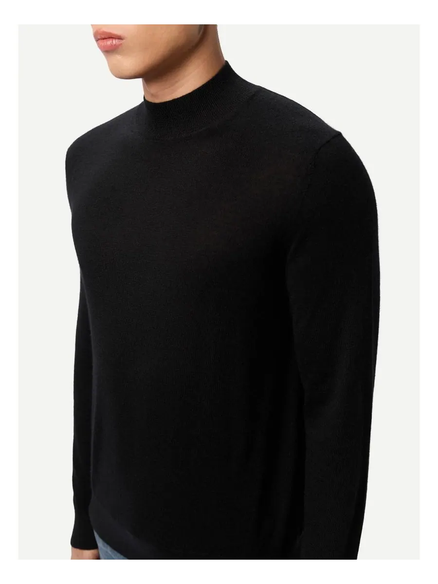 Мужской свитер из кашемира и шелка с высоким воротником Gobi Cashmere — изображение 6 из 6, нет цвета