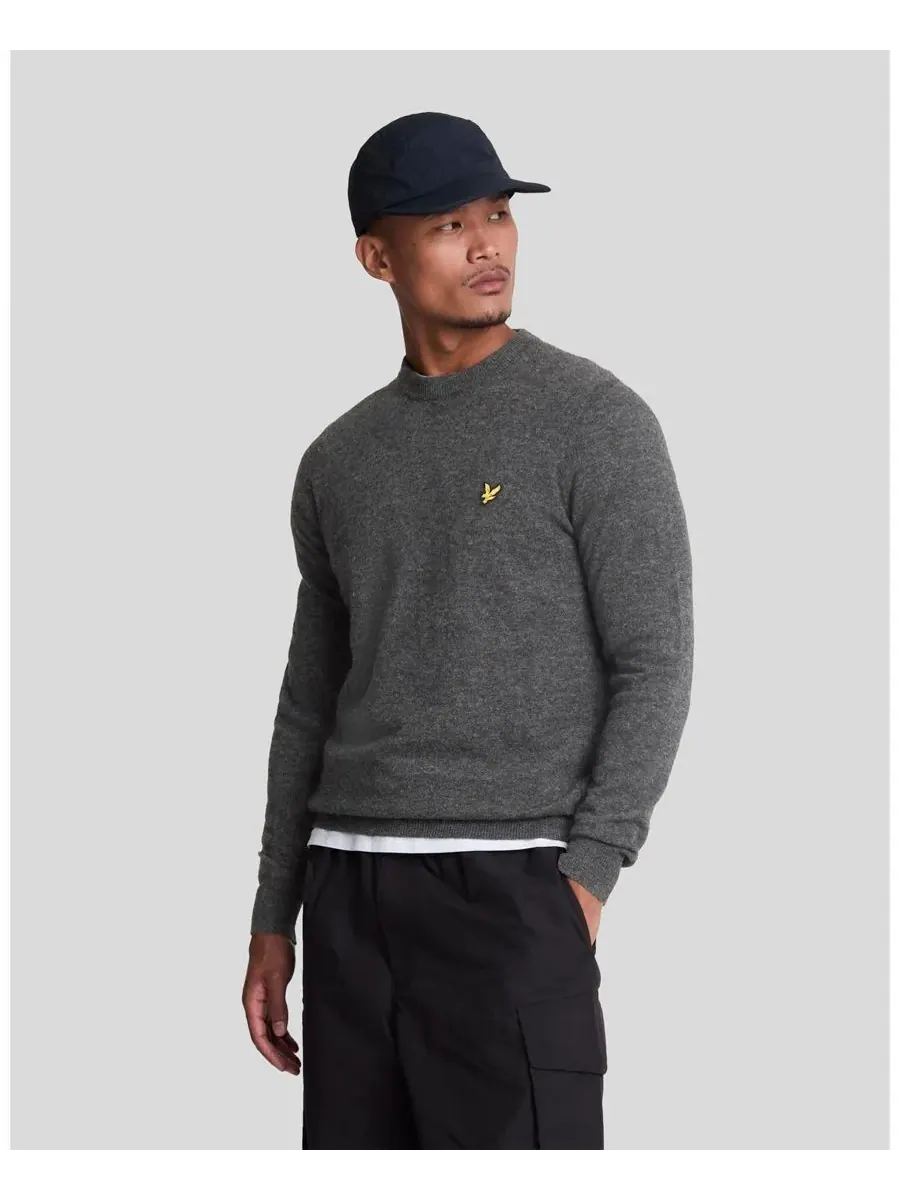 Мужской свитер с круглым вырезом из смеси овечьей шерсти Lyle & Scott
