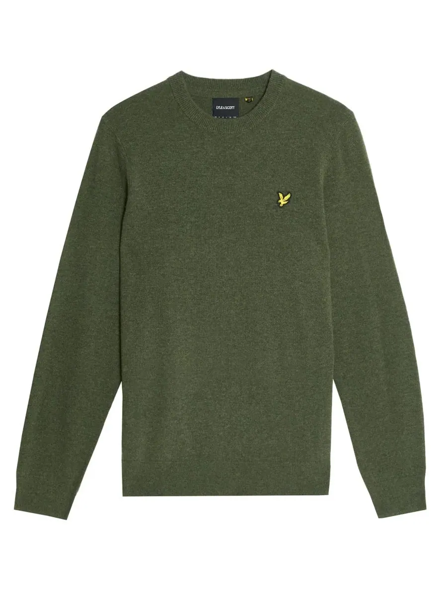 Мужской свитер с круглым вырезом из смеси овечьей шерсти Lyle & Scott, Deep Depths Marl — изображение 5 из 8