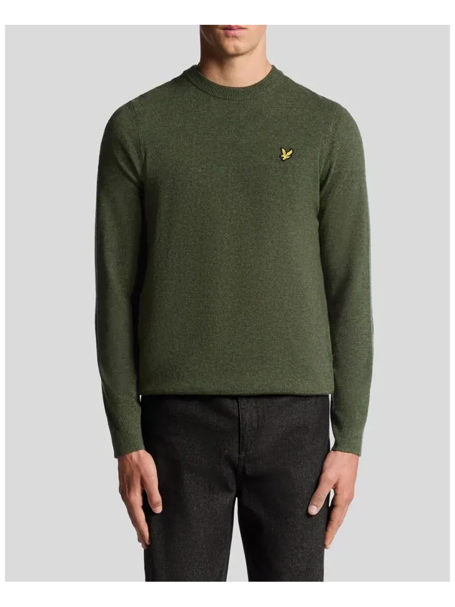 Мужской свитер с круглым вырезом из смеси овечьей шерсти Lyle & Scott, Deep Depths Marl — изображение 6 из 8