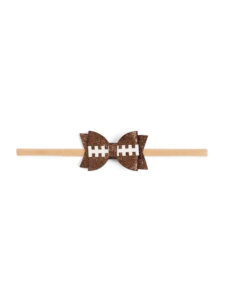 Детская повязка на голову с бантом для болельщицы, модель Glitter Bow Sweet Wink