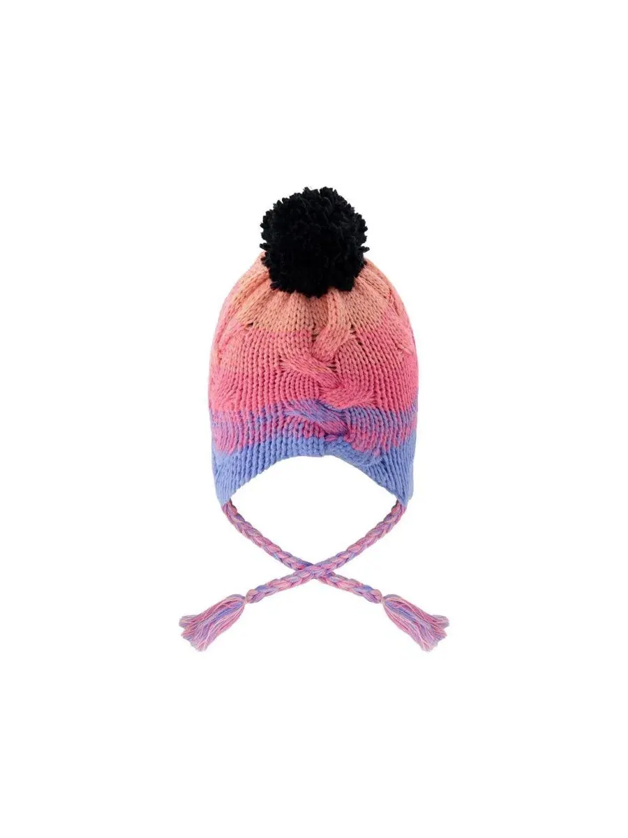 Детская зимняя шапка с помпоном Winter Peruvian Knit Hat with Pompom Gradient Deux par Deux — изображение 3 из 5