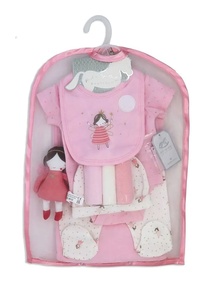 Подарок Маленькая фея для маленьких девочек, набор из 10 предметов Rock-A-Bye Baby Boutique — изображение 2 из 8, розовый
