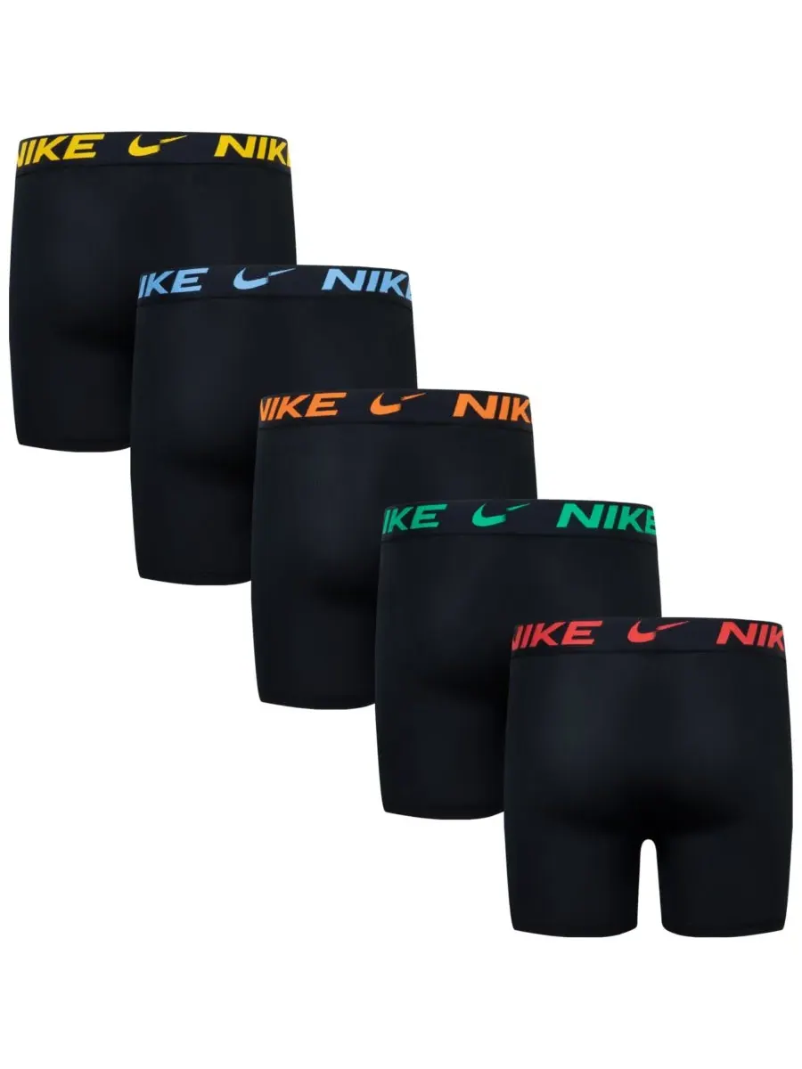 Nike Трусы-боксеры Big Boys Dri-FIT из полиэстера, яркие цвета, комплект из 5 штук — изображение 2 из 10, черный