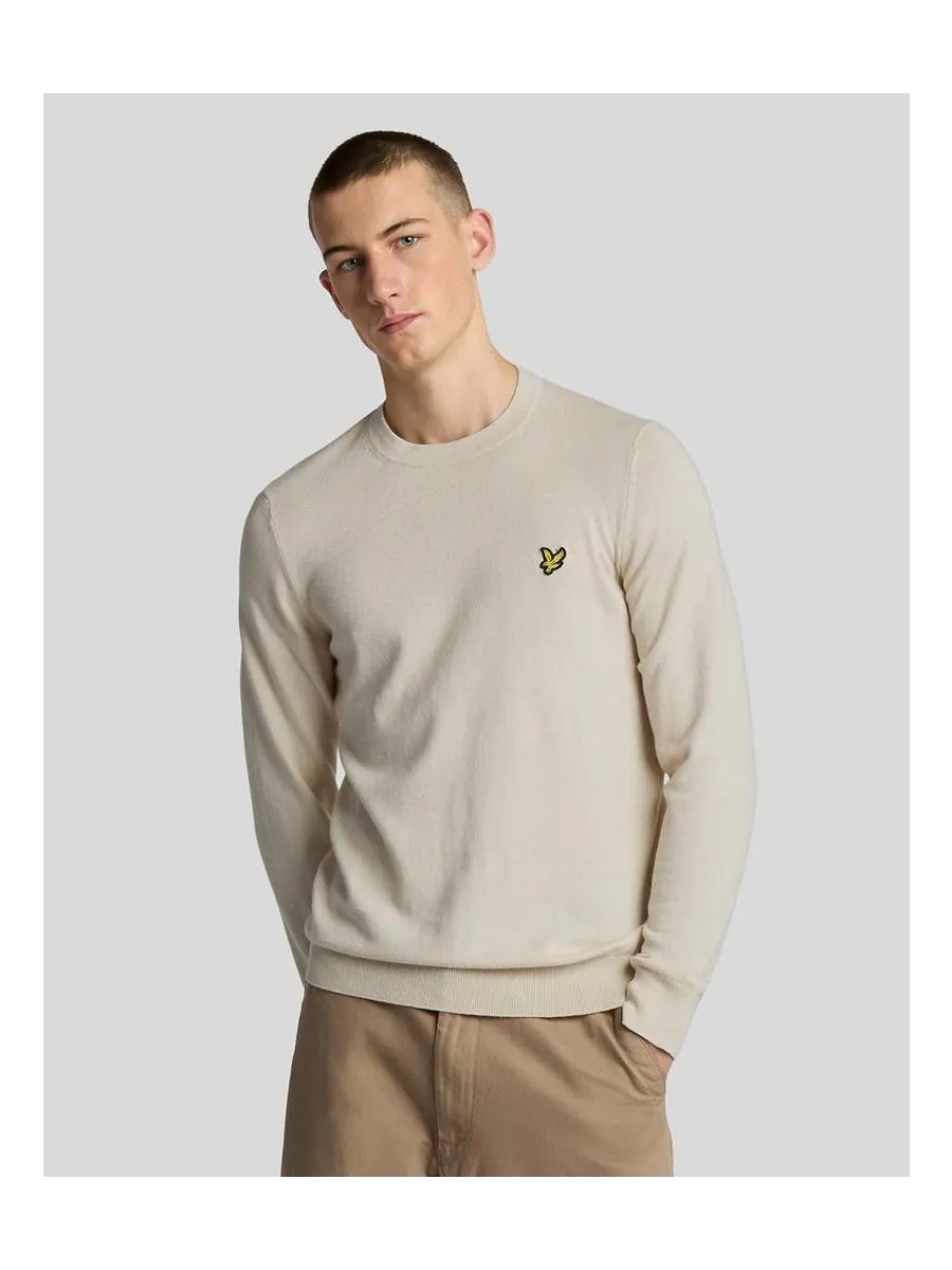 Мужской хлопковый свитер с круглым вырезом из мериносовой шерсти Lyle & Scott, Cove