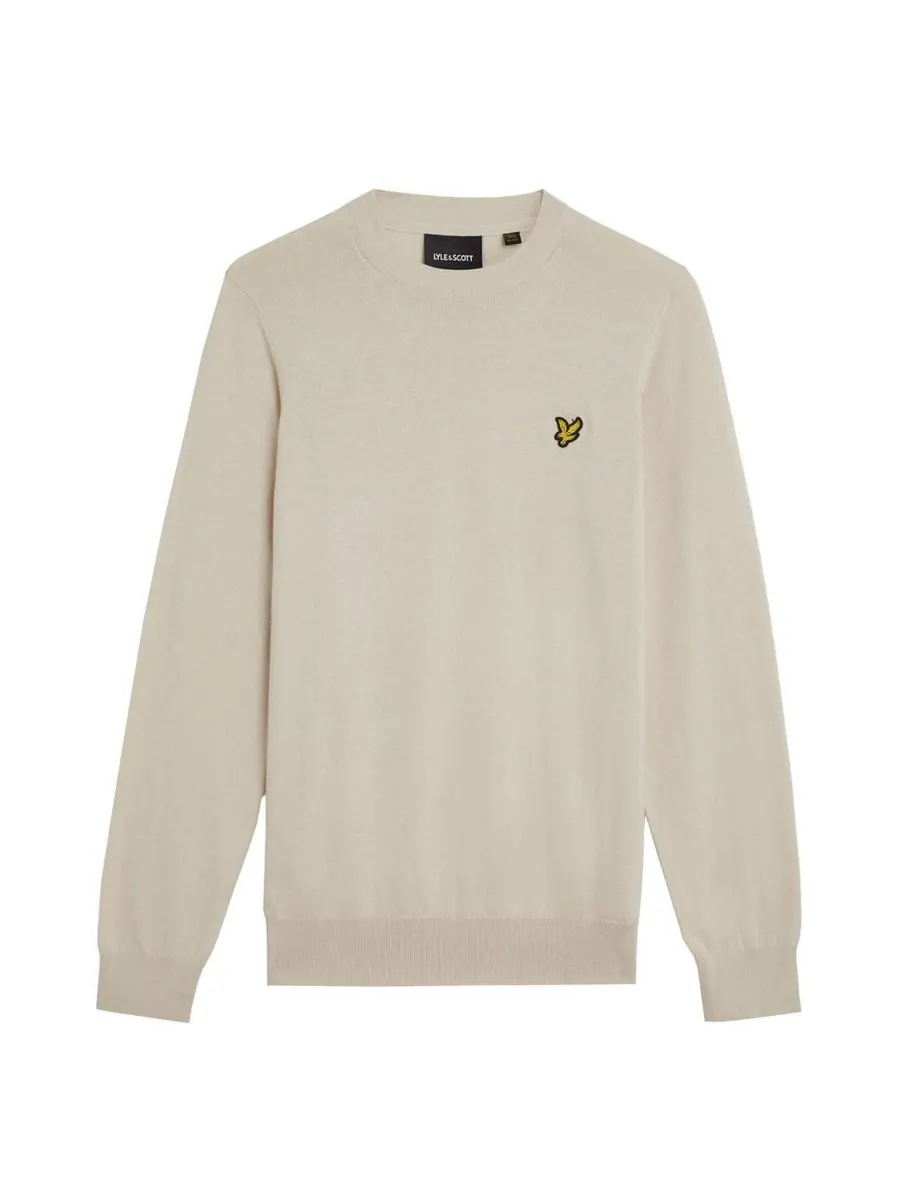 Мужской хлопковый свитер с круглым вырезом из мериносовой шерсти Lyle & Scott, Cove — изображение 3 из 5