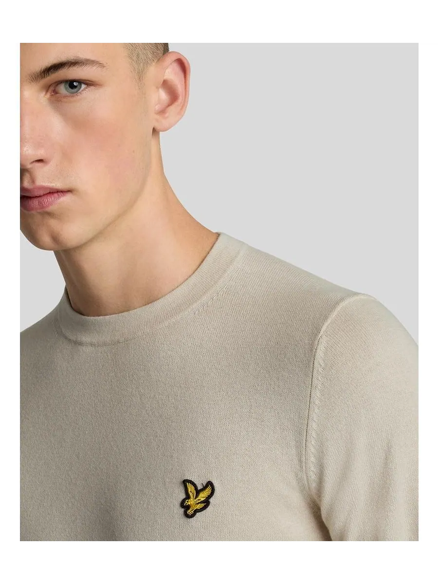 Мужской хлопковый свитер с круглым вырезом из мериносовой шерсти Lyle & Scott, Cove — изображение 5 из 5
