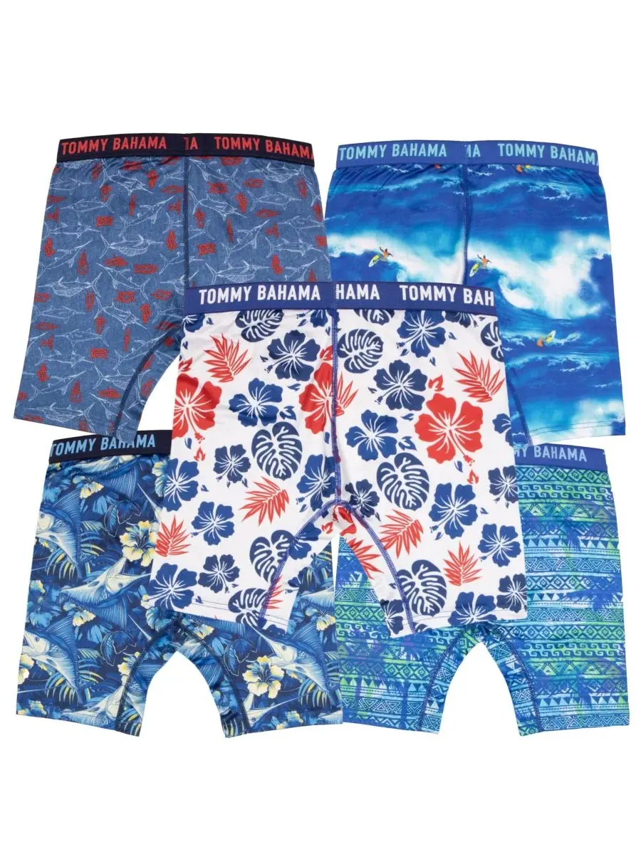 Комплект из 5 компрессионных боксерских шорт для мальчиков Tommy Bahama