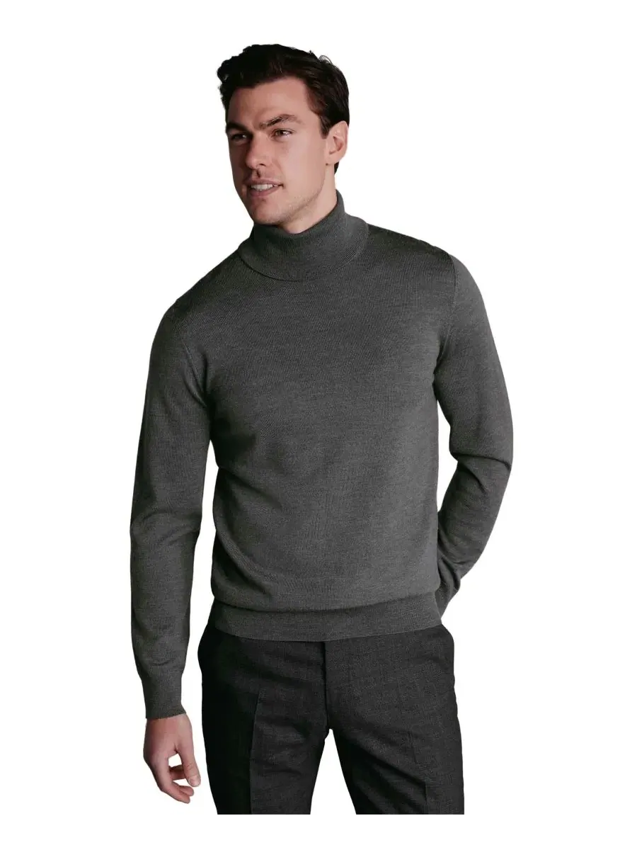 Свитер с высоким воротом Charles Tyrwhitt, Regular Fit, длинный рукав