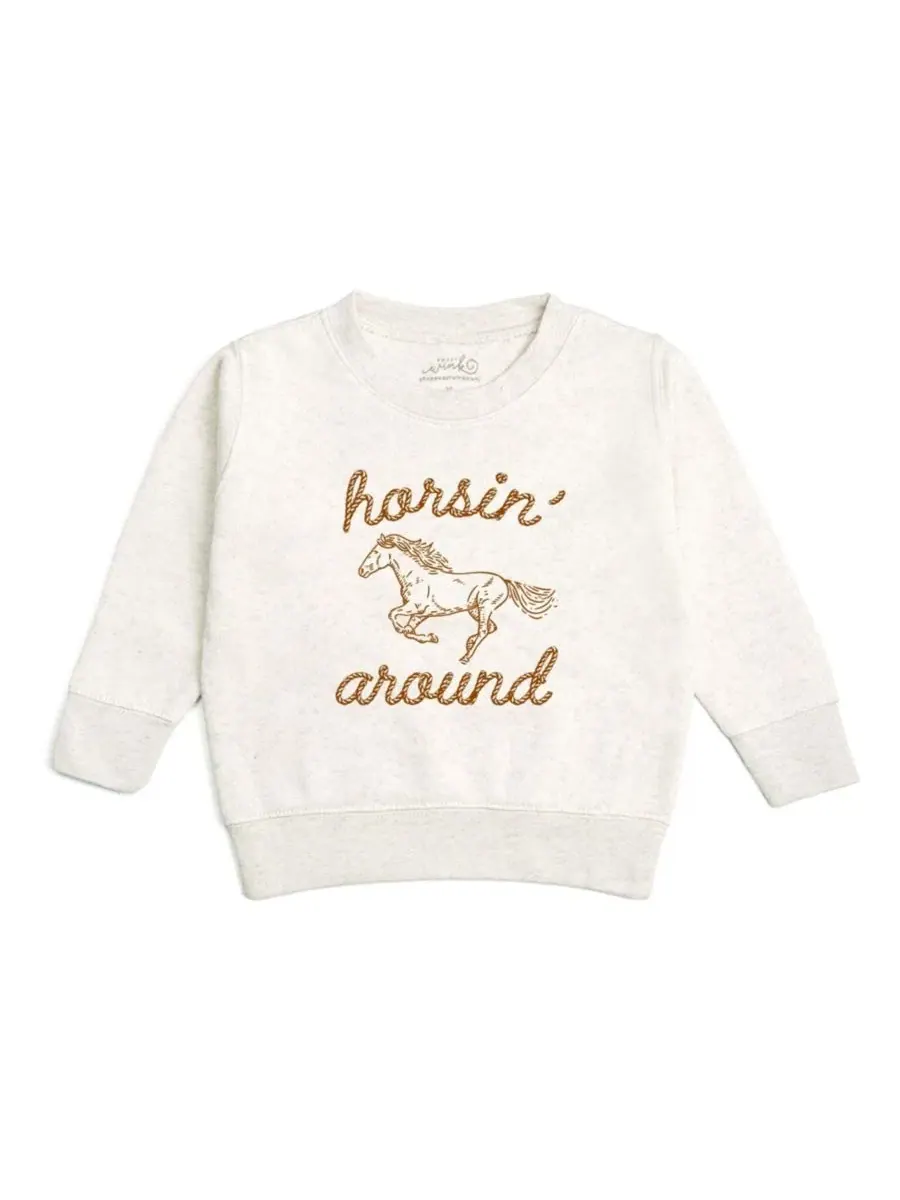 Детский свитшот с принтом Horsin Around Sweet Wink