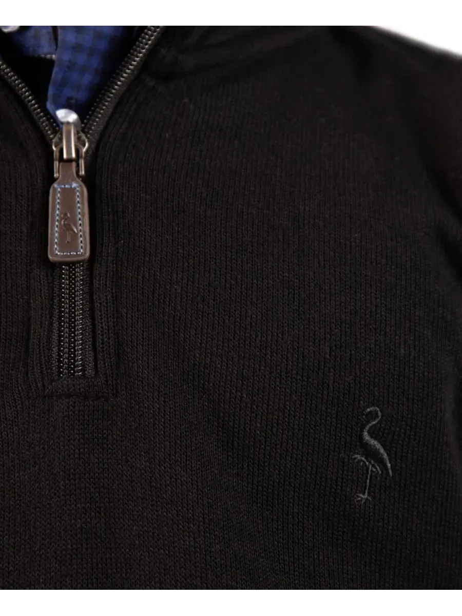 Свитшот с четверть-застежкой Boys' 8-20 French Rib Quarter Zip Tailorbyrd — изображение 4 из 4, черный