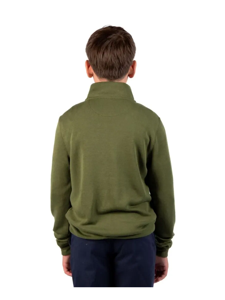Свитшот с четвертью молнии French Rib Quarter Zip Tailorbyrd — изображение 2 из 4, зеленый