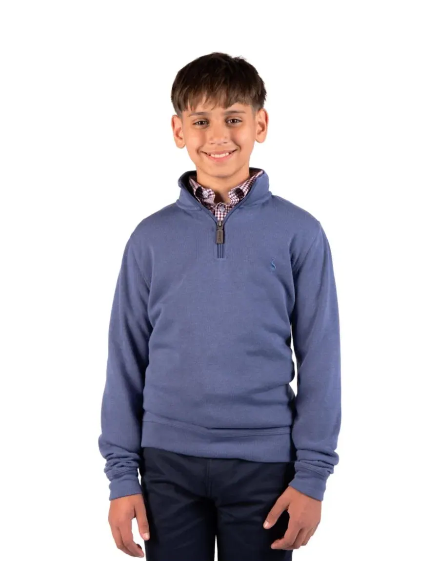 Свитшот с воротником-стойкой и четверть-молнией French Rib Quarter Zip Tailorbyrd