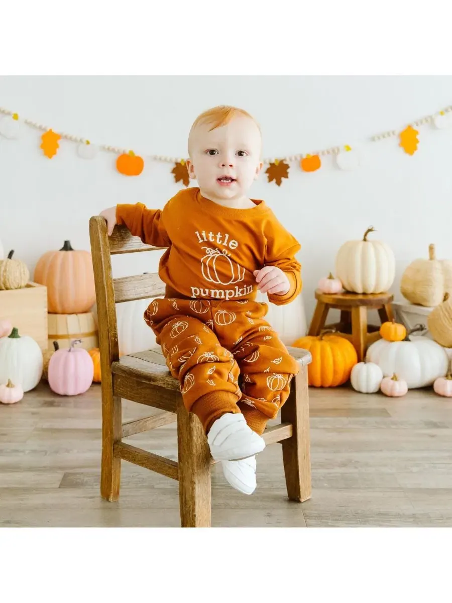 Боди-комбинезон с длинным рукавом Pumpkin Sweet Wink — изображение 2 из 3, оранжевый
