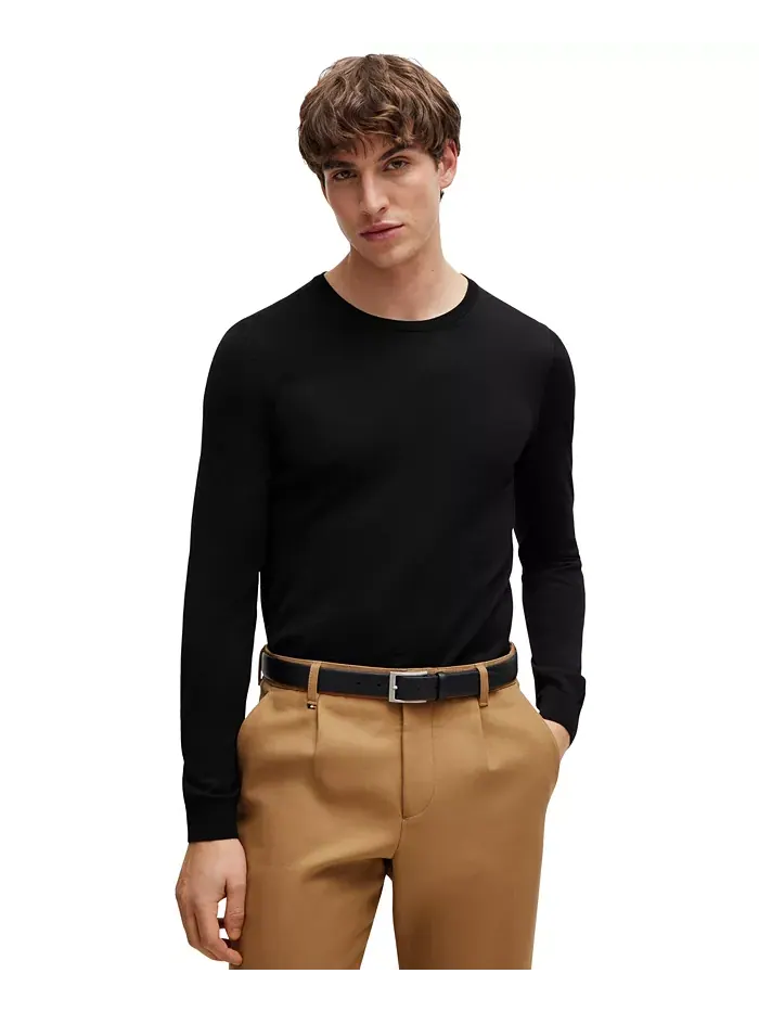 BOSS by Мужской Тонкий Свитер из Мериносовой Шерсти Hugo Boss