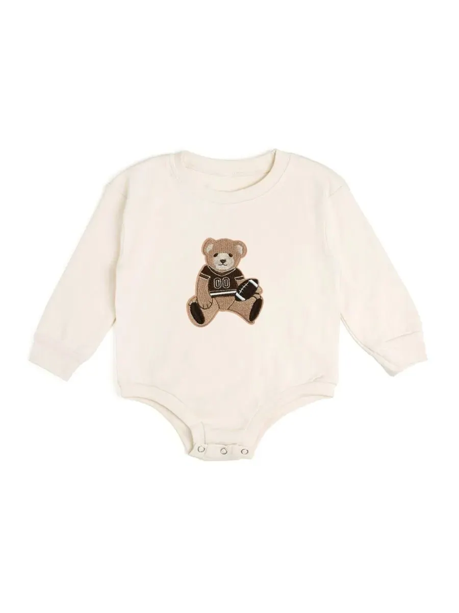 Боди-комбинезон с длинным рукавом с плюшевым мишкой Teddy Bear Patch Sweet Wink