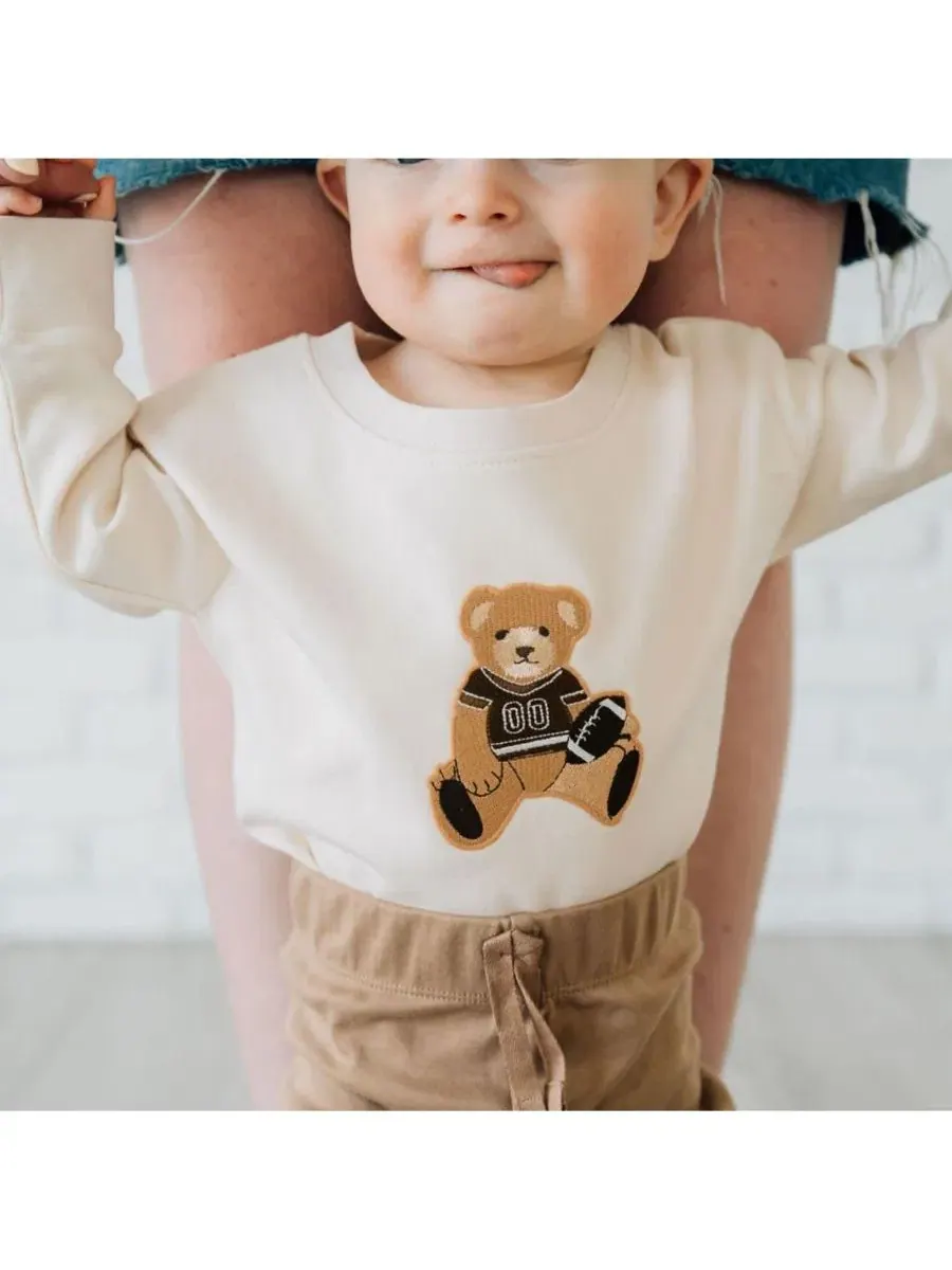 Боди-комбинезон с длинным рукавом с плюшевым мишкой Teddy Bear Patch Sweet Wink — изображение 3 из 4, прозрачный