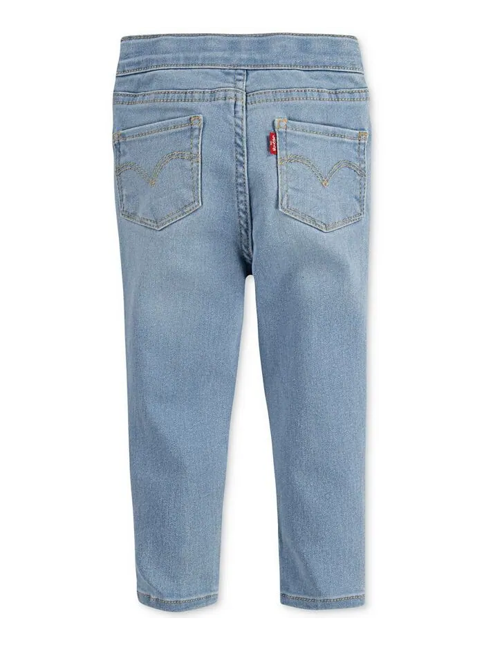 Джинсовые джеггинсы для маленьких девочек Levi's — изображение 2 из 2, светлый синий
