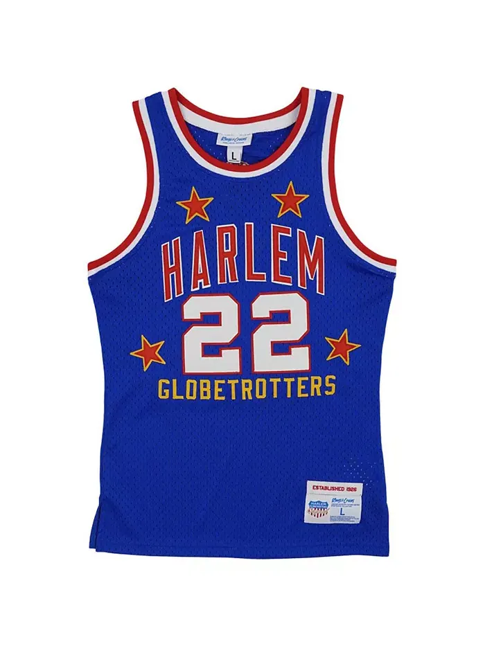 Мужская баскетбольная майка Harlem Globetrotters в стиле ретро Curly Neal Swingman — изображение 2 из 3, синий