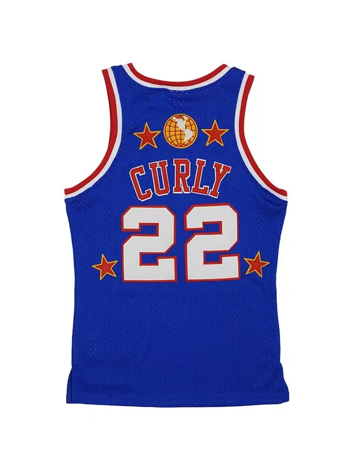 Мужская баскетбольная майка Harlem Globetrotters в стиле ретро Curly Neal Swingman — изображение 3 из 3, синий