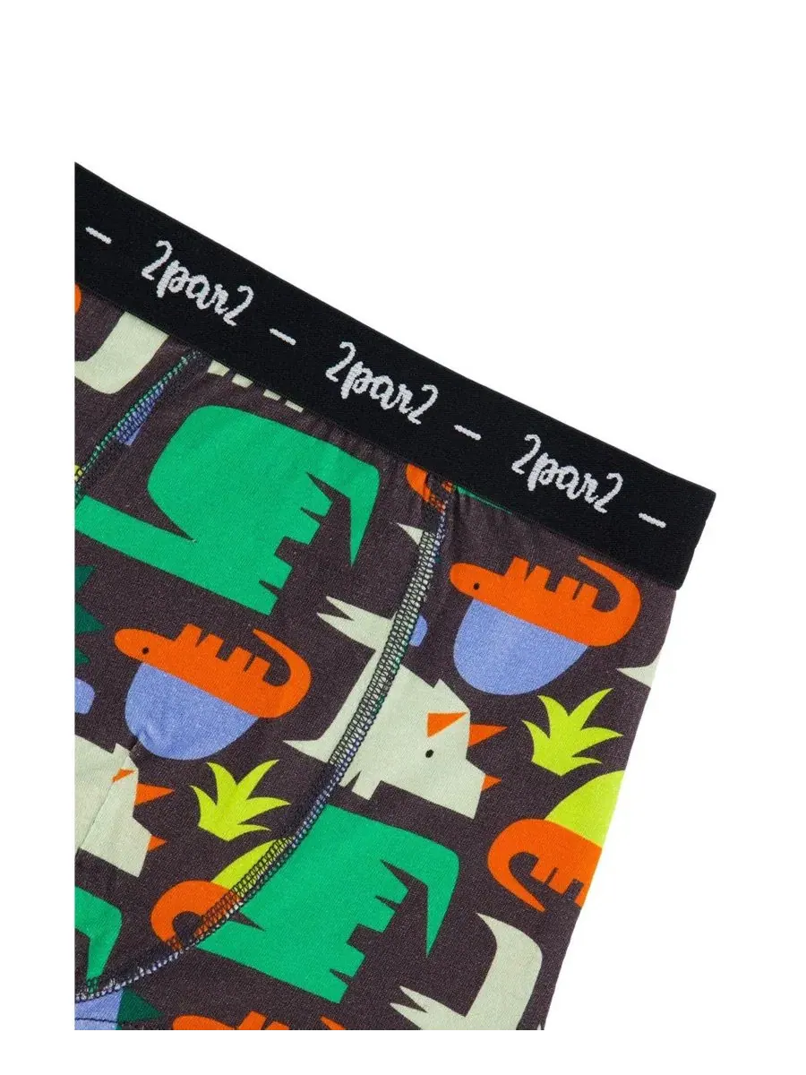 Комплект трусов боксеров с принтом, модель Holiday Prints Deux par Deux — изображение 5 из 5, принт животных