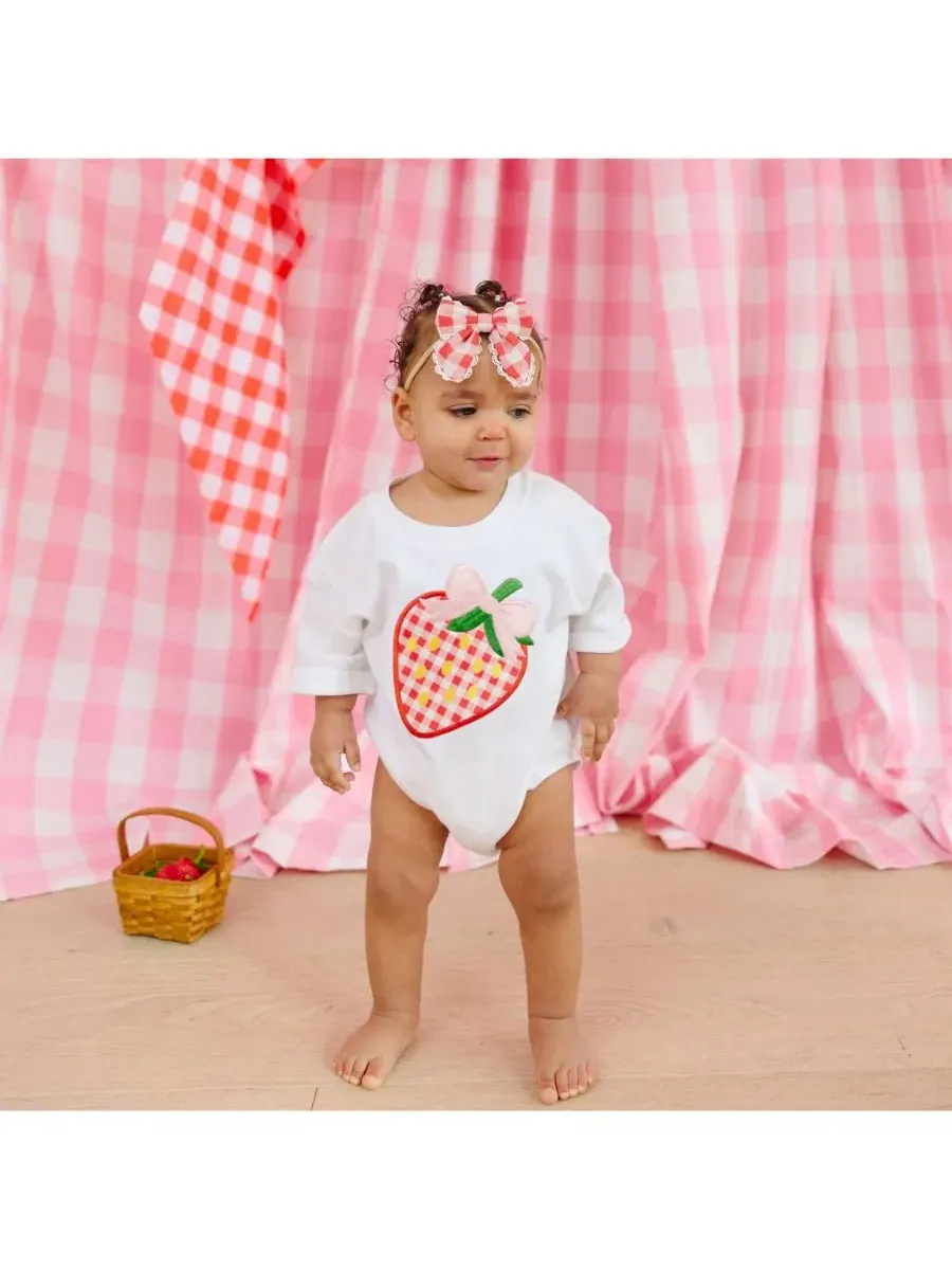 Повязка на голову с бантом Red Gingham Sweet Wink — изображение 6 из 6, красный