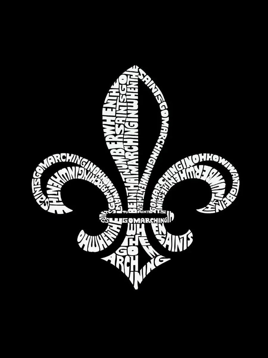 Майка-безрукавка с принтом Fleur-De-Lis Word Art LA Pop Art — изображение 4 из 4, черный