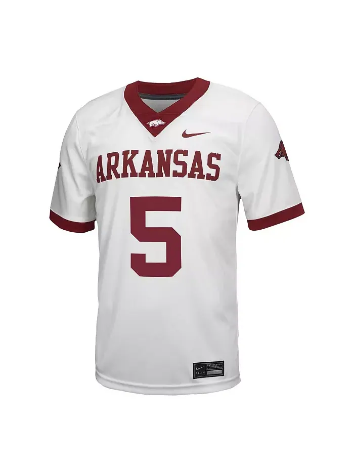 Мужская футбольная майка Arkansas Razorbacks Untouchable №5 — изображение 2 из 3, белый