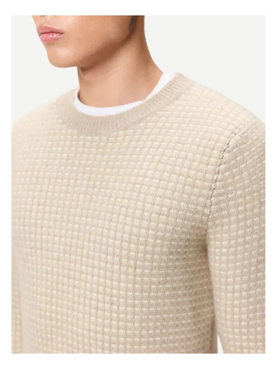 Свитер с воротником-стойкой из кашемира Gobi Cashmere — изображение 7 из 7, светлый бежевый