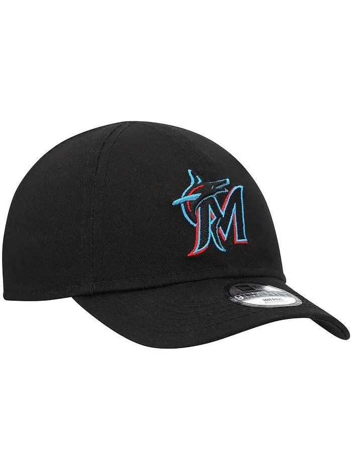 Черная шапка Miami Marlins My First 9TWENTY для новорожденных New Era — изображение 1 из 4, черный