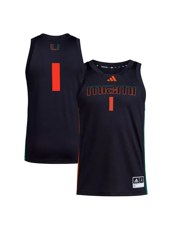 Мужская баскетбольная майка Miami Hurricanes Swingman #1 adidas