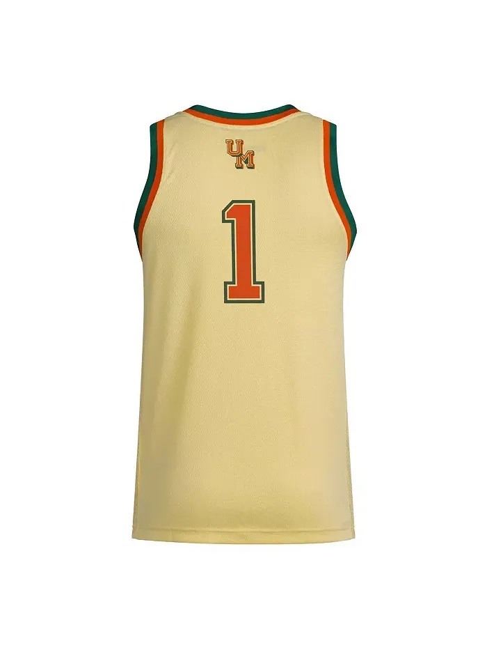 Мужская баскетбольная майка Miami Hurricanes Swingman #1 adidas — изображение 4 из 5, черный