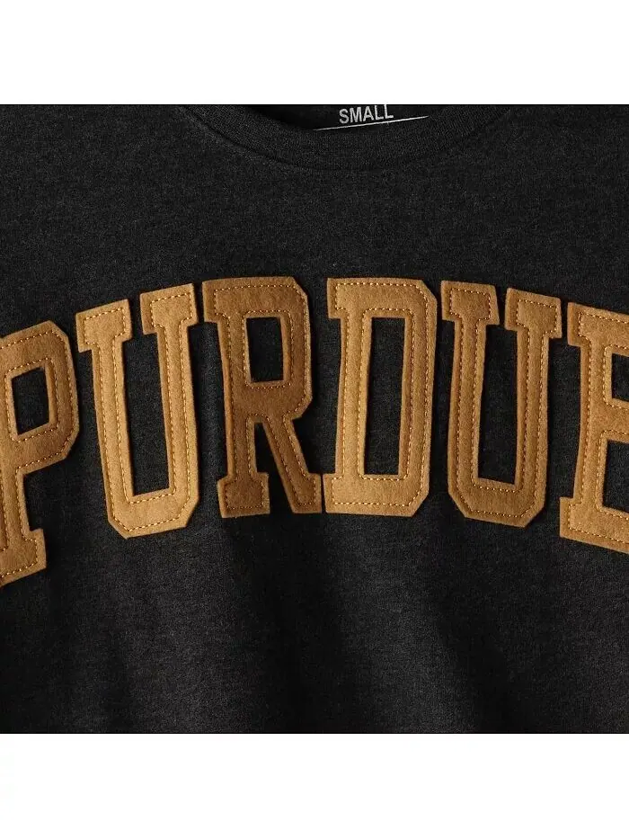 Женская черная футболка с длинными рукавами Purdue Boilermakers Two-Hit Canyon с меланжевым — изображение 3 из 4, черный