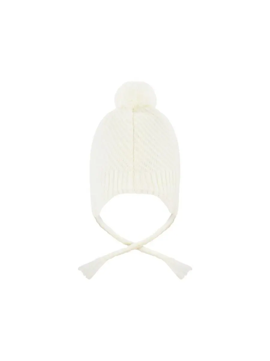 Детская зимняя вязаная шапка с помпоном и косами, модель Winter Peruvian Knit Hat Deux par Deux — изображение 3 из 5