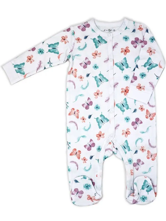 Подарочный набор из 6 предметов Baby Girls Butterfly Layette Rock-A-Bye Baby Boutique — изображение 2 из 8, мульти