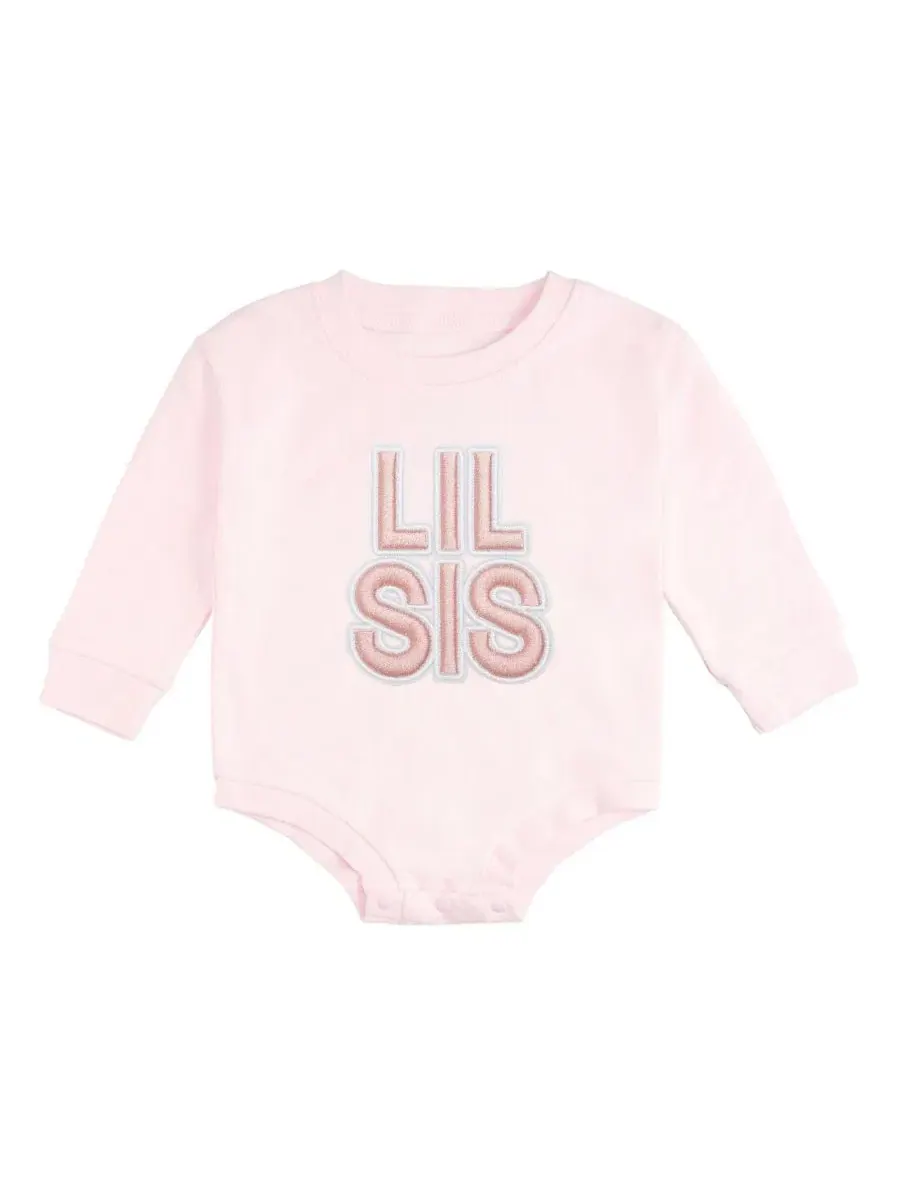 Боди-комбинезон с длинным рукавом, с вышивкой Lil Sis Sweet Wink