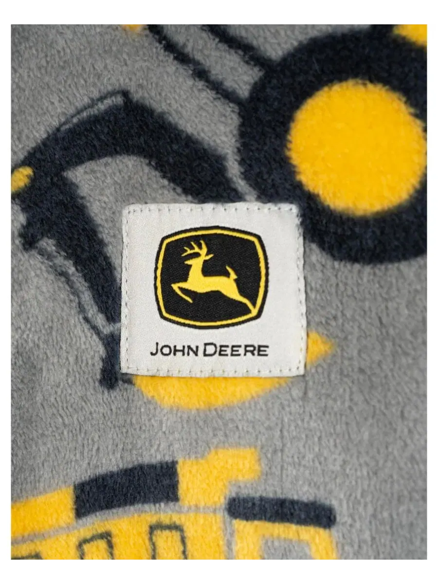 Флисовый пуловер с молнией John Deere — изображение 2 из 3, серый желтый